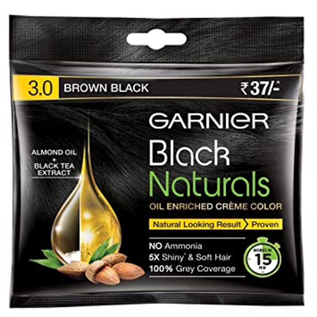 Garnier Black Naturals Oil Enriched Cream Hair Colour - (20 gm + 20 ml)