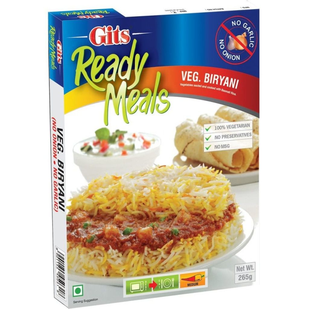 Gits Ready to Eat Veg Biryani, No Onion and Garlic