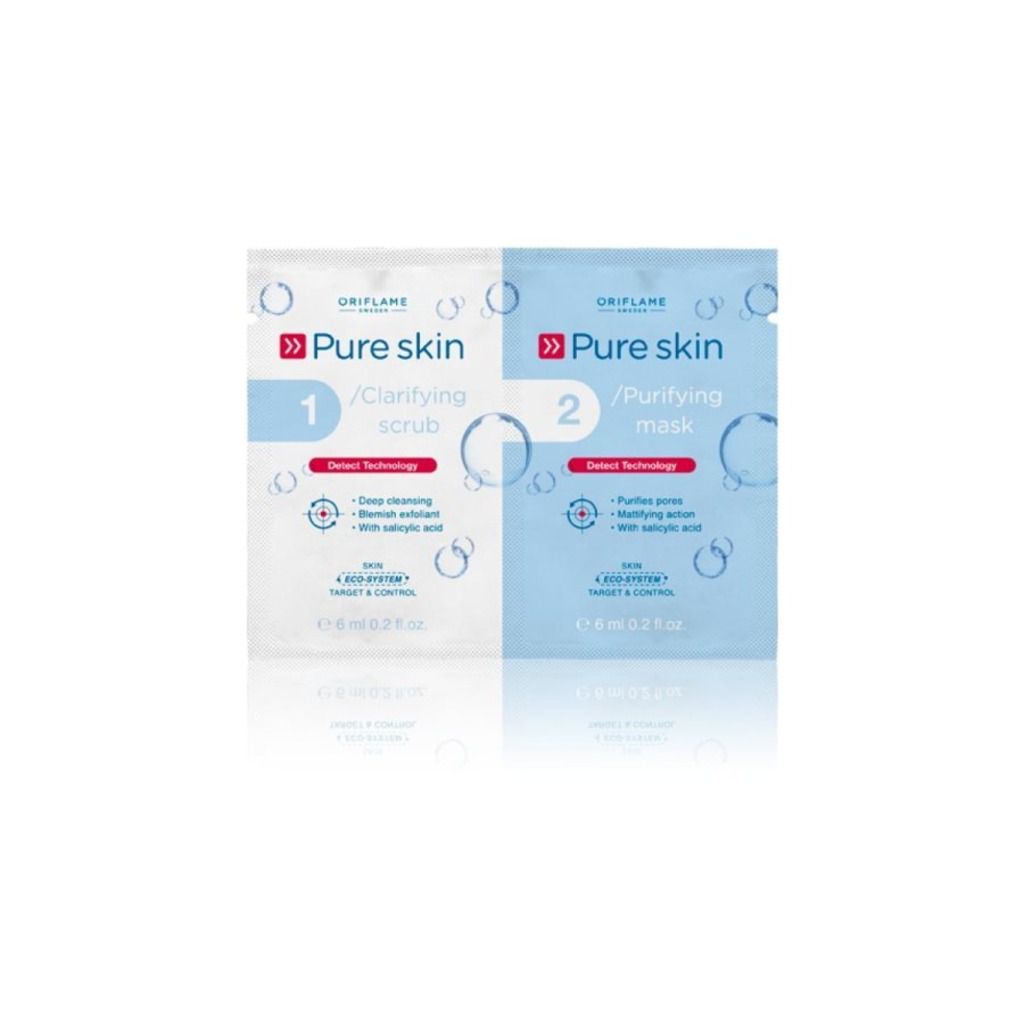 Pure Skin 1 Clarifying Scrub 2 Purifying Mask